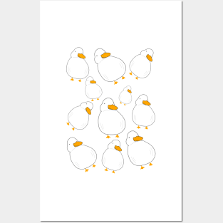 Chubby Duck Pattern Posters and Art